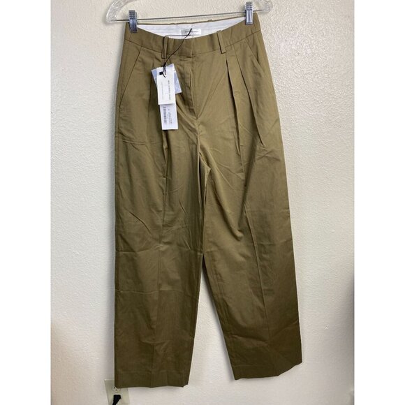 NEW There Was One Pleat Man's Pants Army Green Size 40 Made in Italy Career - Picture 1 of 16